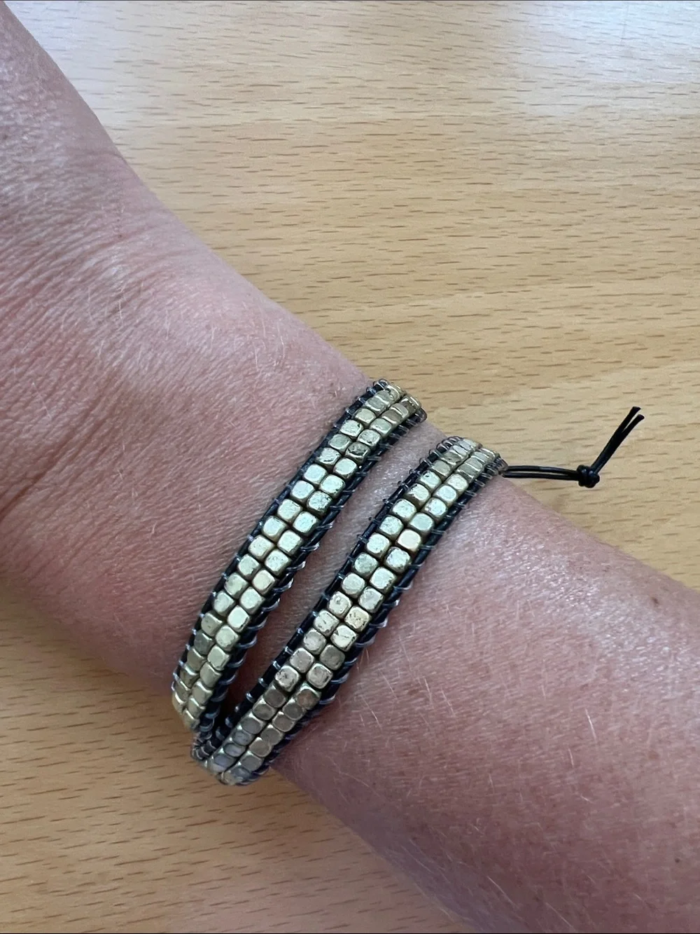Gold Beaded Wrap Bracelet - Women Jewelry